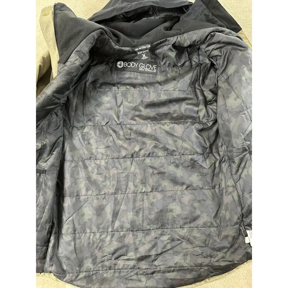 Body Glove Snow Technology‎ Hooded parka Jacket Mens M Olive Black Insulated EUC